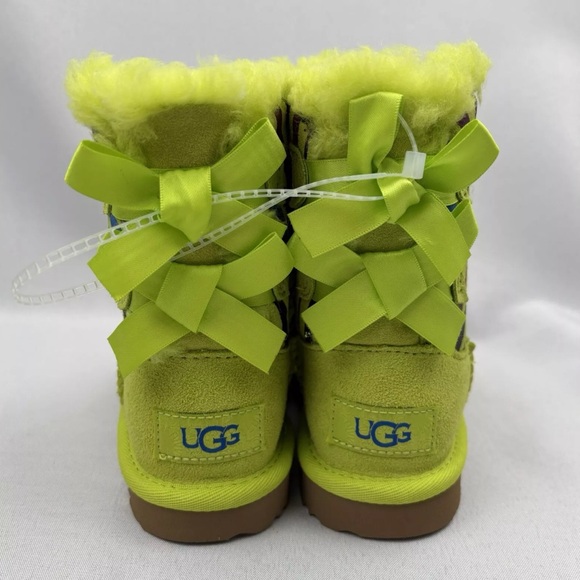 UGG Australia Toddler Bailey Bow II Galactic Print Boots Size 8T Green - Picture 3 of 4